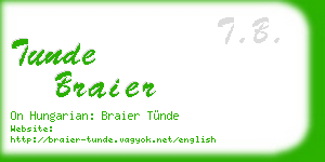 tunde braier business card